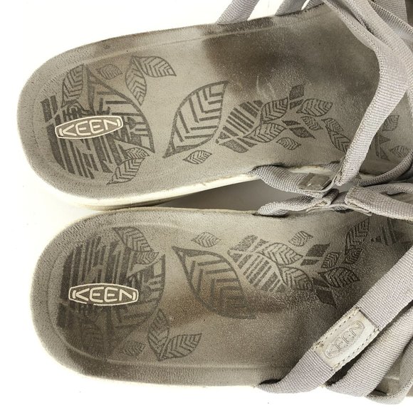Keen Women's Size 10.5 Damaya Grey Strappy Open Toe Quick-Dry Slip On Sandals - Picture 9 of 10